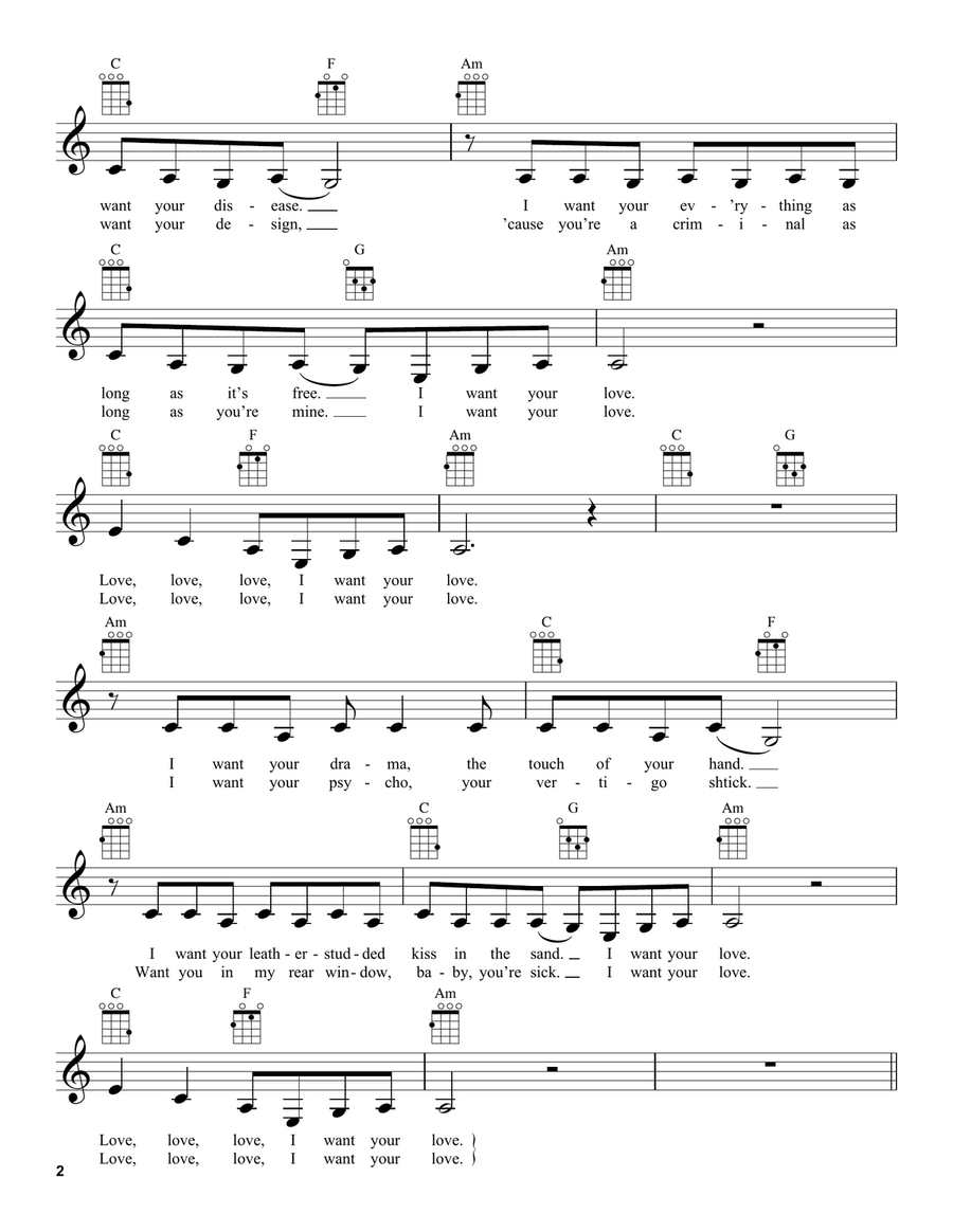 Bad Romance Bad Romance Ukulele scores gallery preview page 2