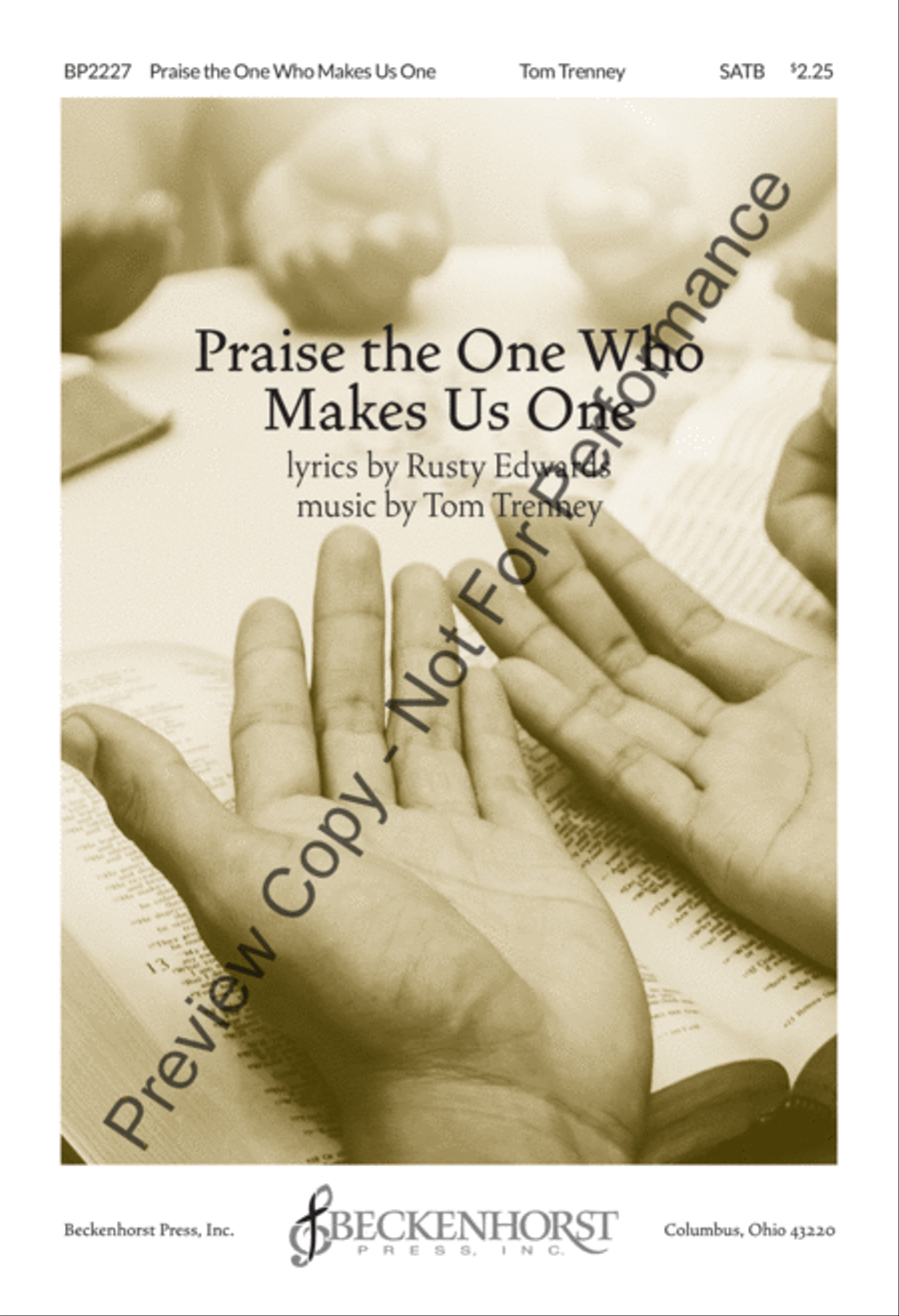 Praise the One Who Makes Us One 4-Part scores gallery preview page 2