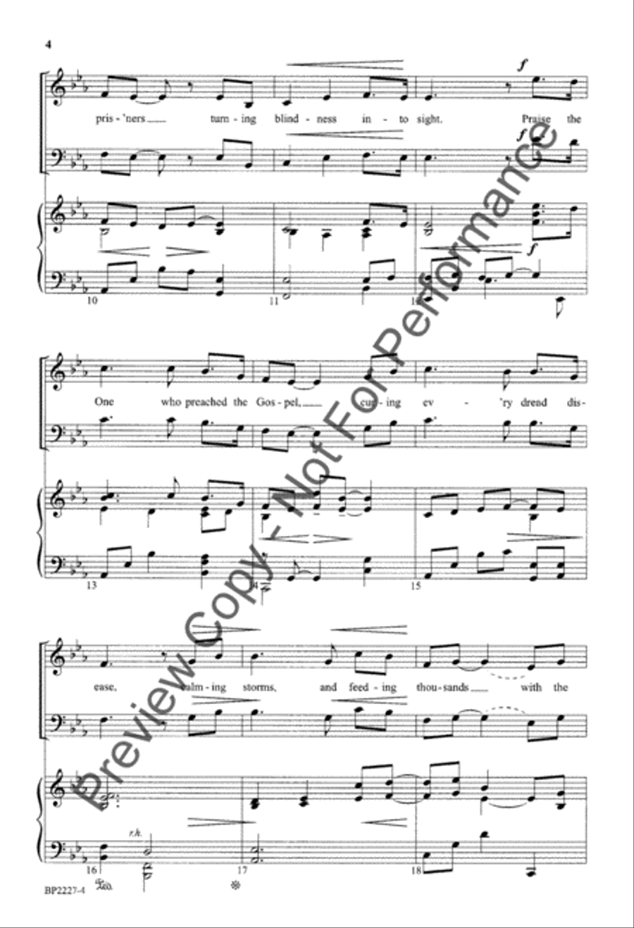 Praise the One Who Makes Us One 4-Part scores gallery preview page 4