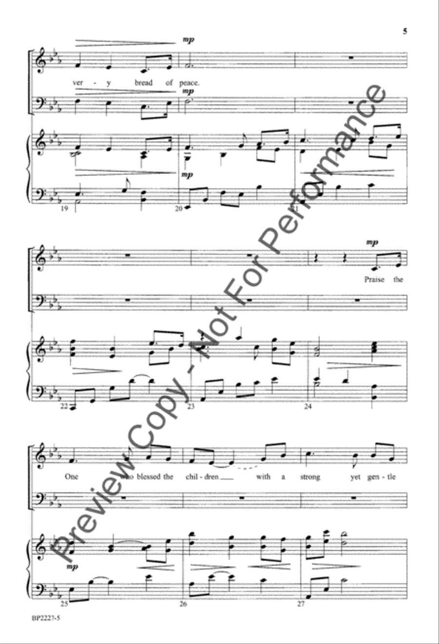 Praise the One Who Makes Us One 4-Part scores gallery preview page 5