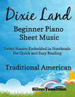 Dixie Land Beginner Piano Sheet Music mini preview