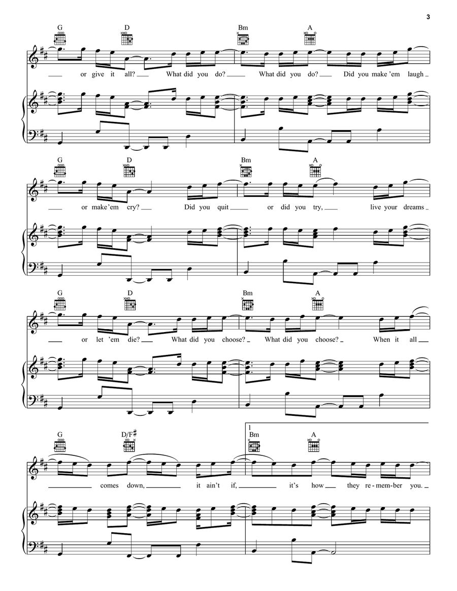 How They Remember You How They Remember You Piano, Vocal, Guitar scores gallery preview page 3