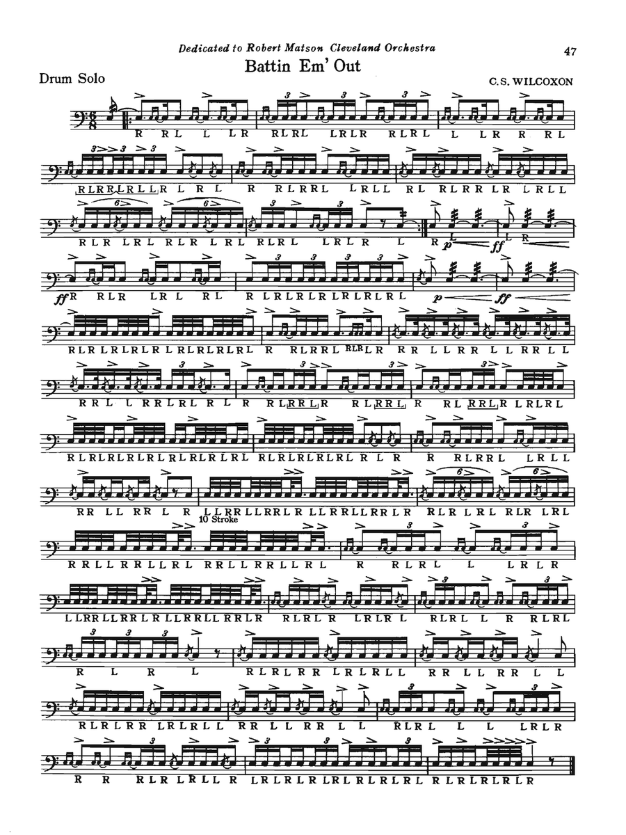 Modern Rudimental Swing Solos Percussion scores gallery preview page 8