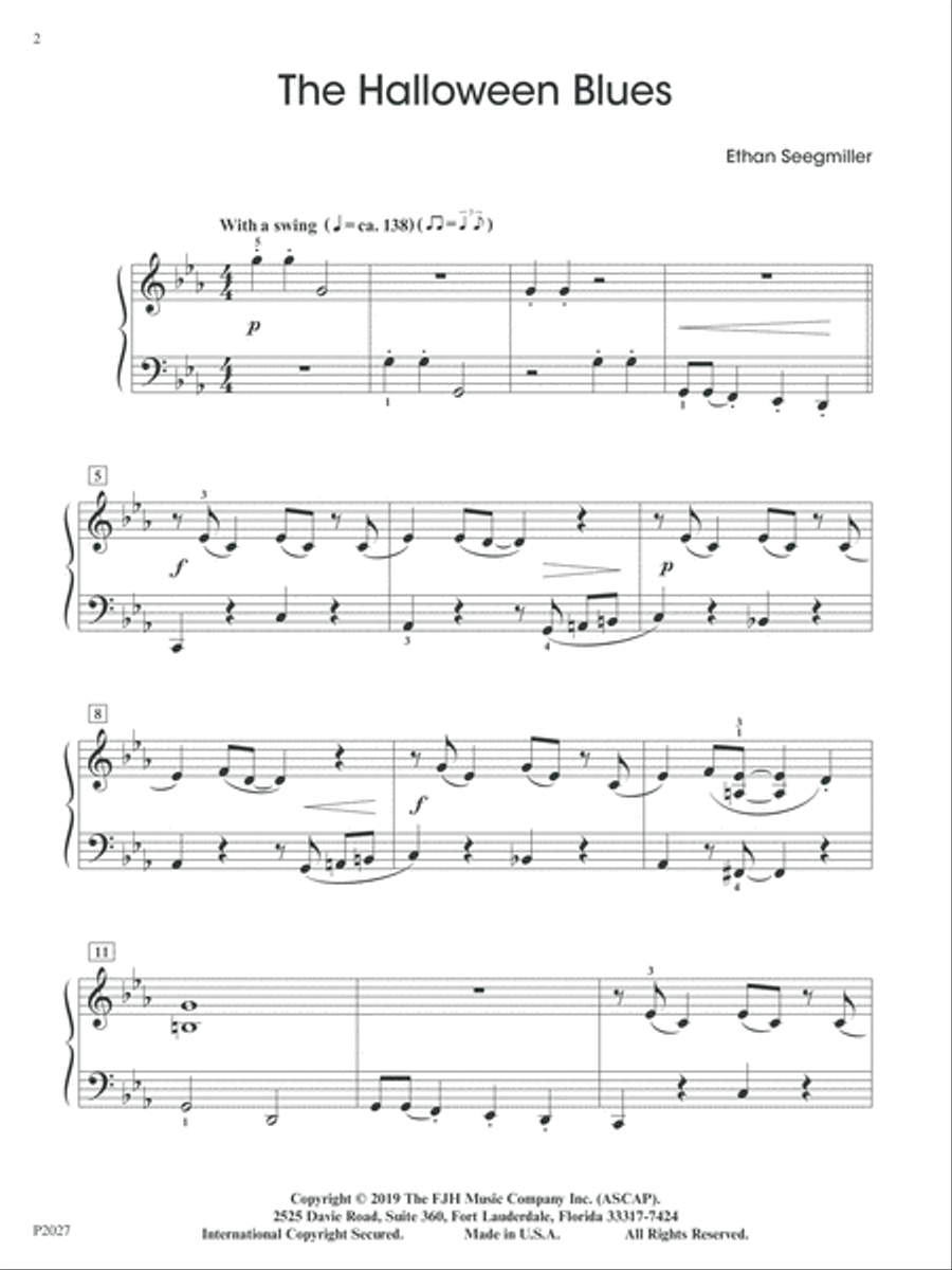 The Halloween Blues Piano Solo scores gallery preview page 2