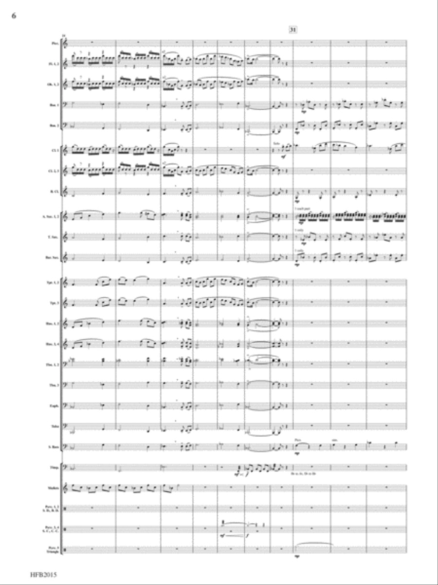 Journey Through the Stratosphere Concert Band scores gallery preview page 6