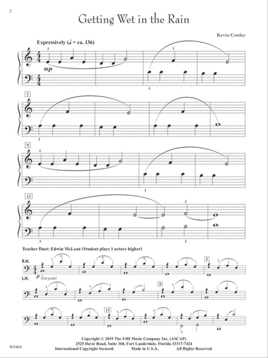 Getting Wet in the Rain Easy Piano scores gallery preview page 2