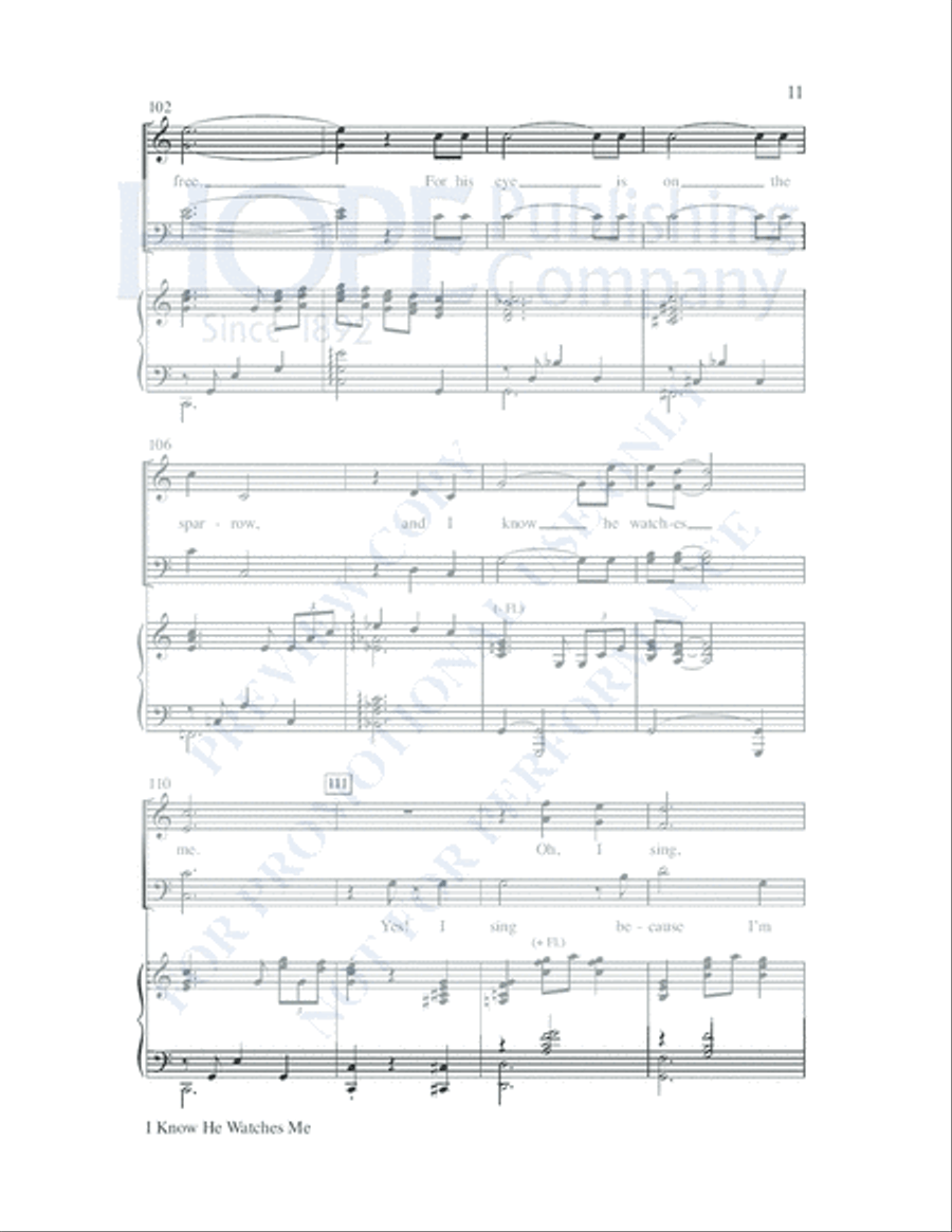 I Know He Watches Me I Know He Watches Me 4-Part scores gallery preview page 12