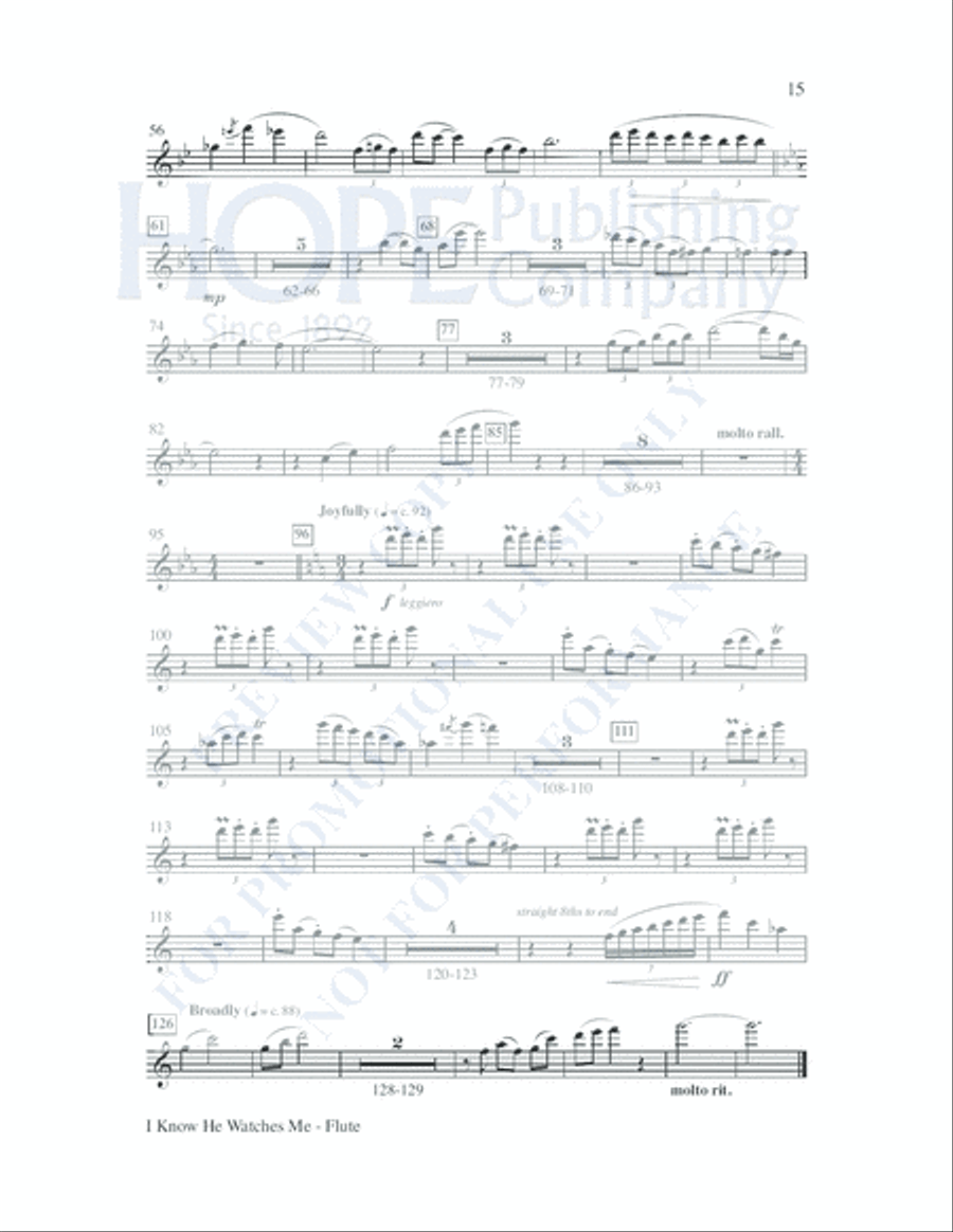 I Know He Watches Me I Know He Watches Me 4-Part scores gallery preview page 16