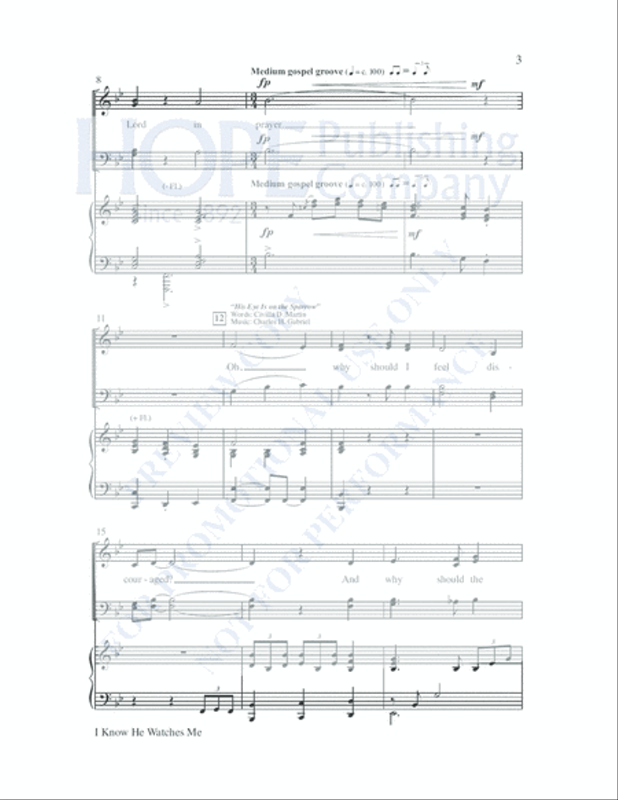 I Know He Watches Me I Know He Watches Me 4-Part scores gallery preview page 4