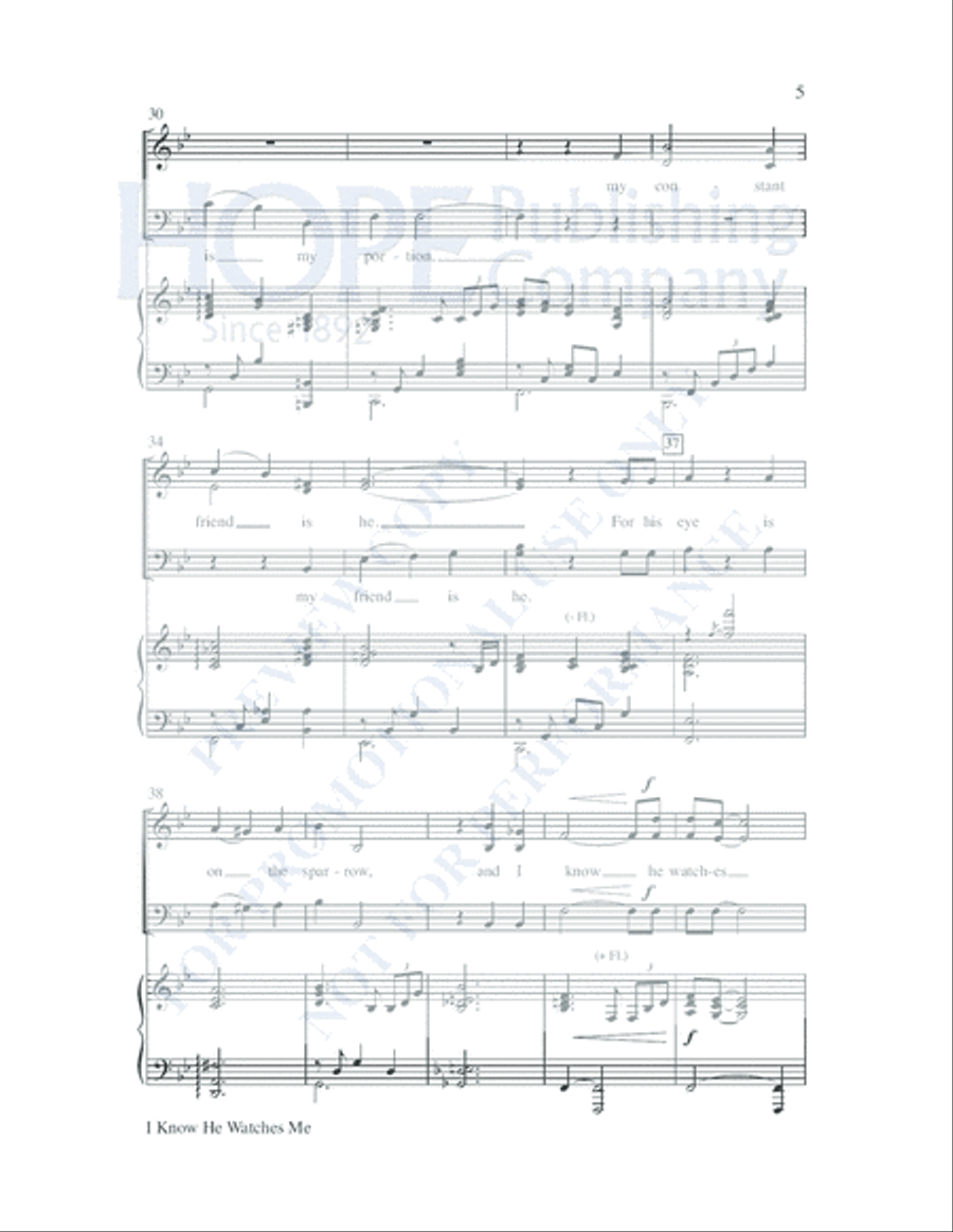 I Know He Watches Me I Know He Watches Me 4-Part scores gallery preview page 6