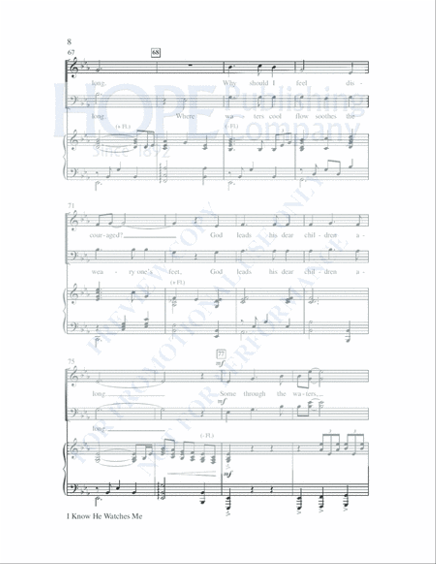 I Know He Watches Me I Know He Watches Me 4-Part scores gallery preview page 9