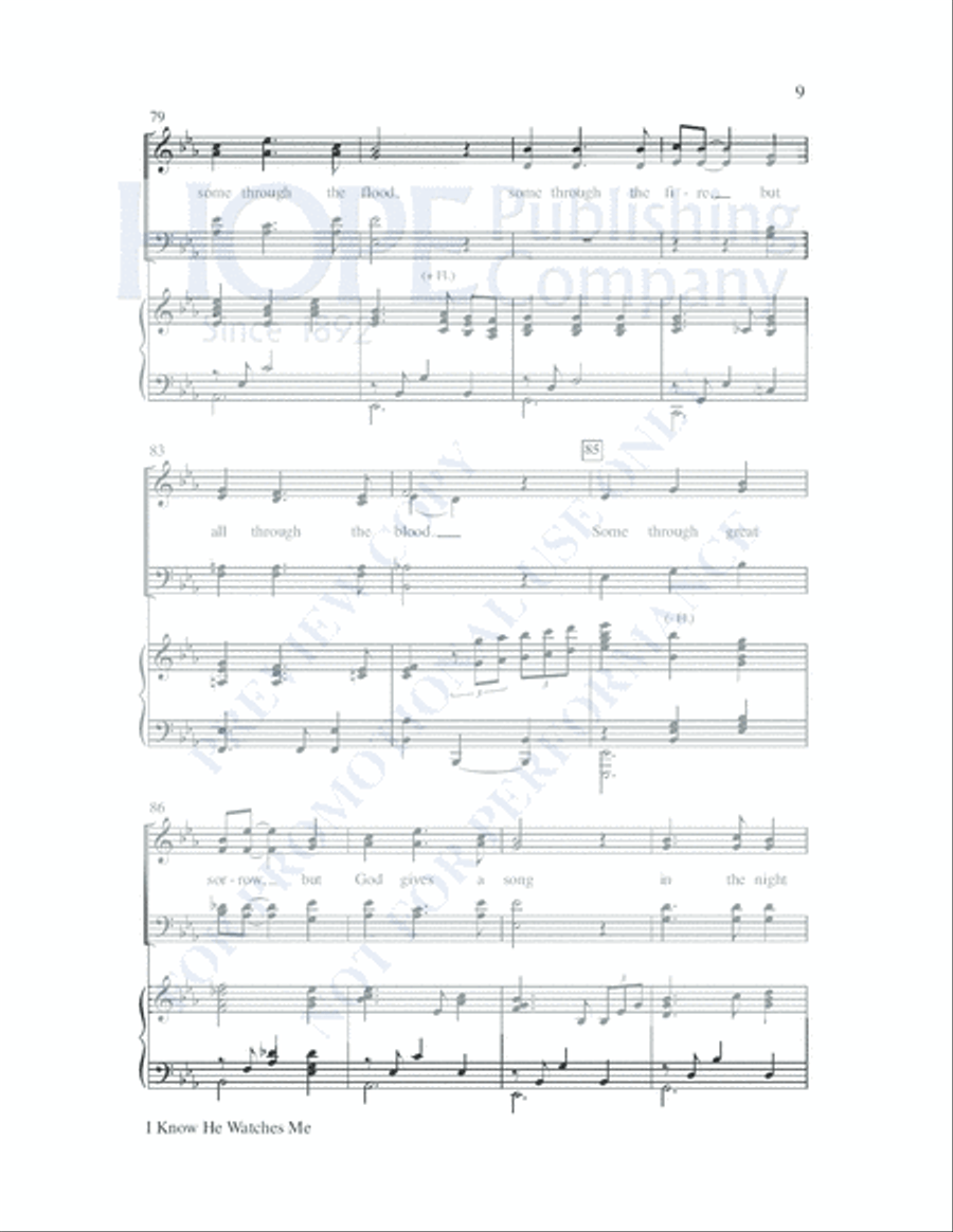 I Know He Watches Me I Know He Watches Me 4-Part scores gallery preview page 10