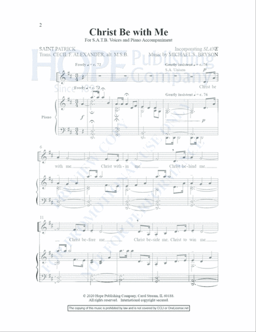 Christ Be with Me Christ Be with Me Choir scores gallery preview page 3