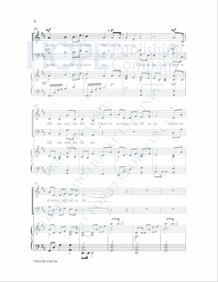 Christ Be with Me Christ Be with Me Choir scores gallery preview page 5