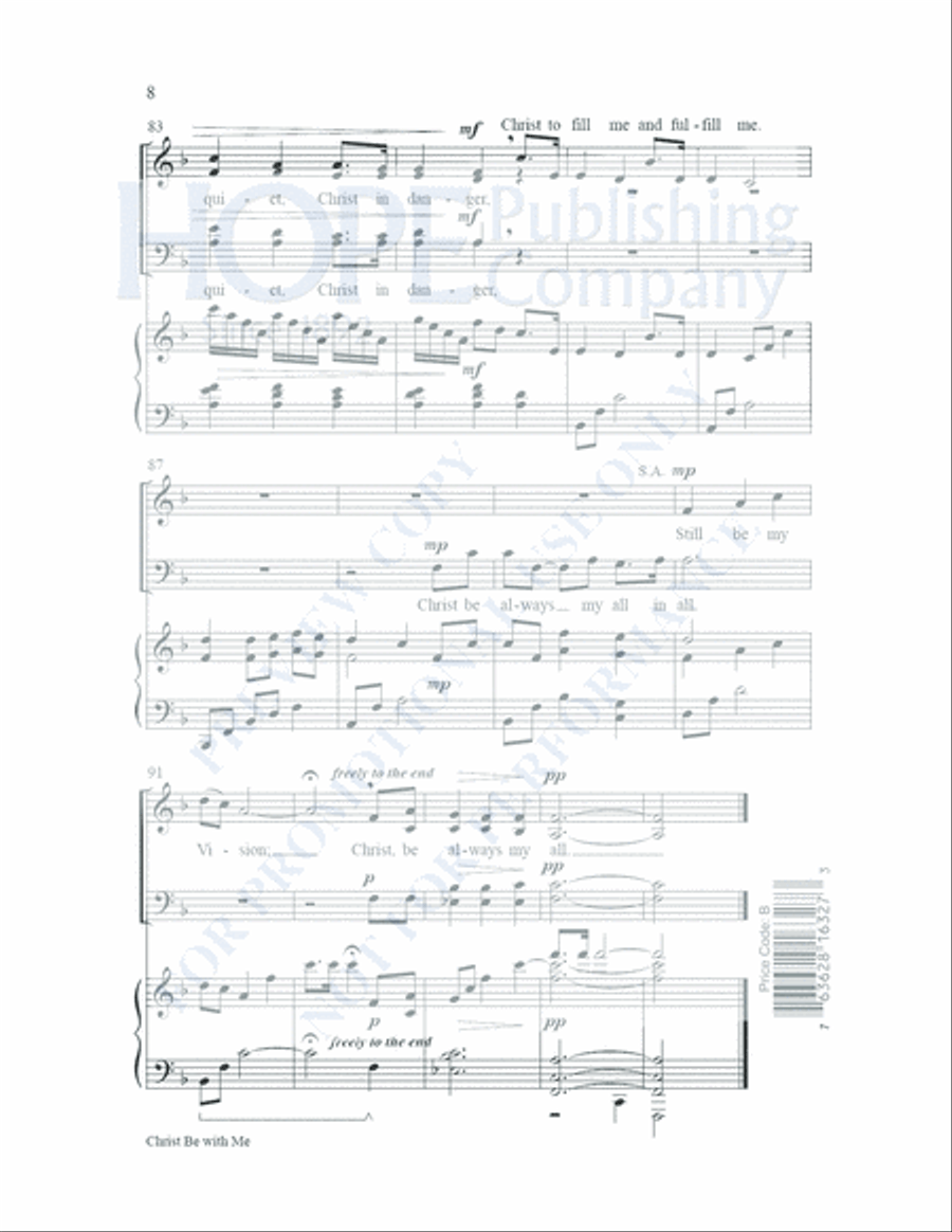 Christ Be with Me Christ Be with Me Choir scores gallery preview page 9