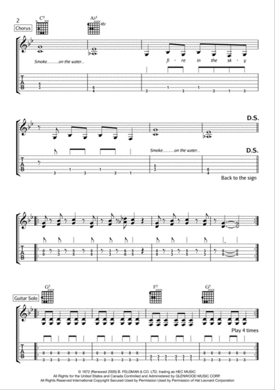 Smells Like Teen Spirit Guitar Tablature scores gallery preview page 2