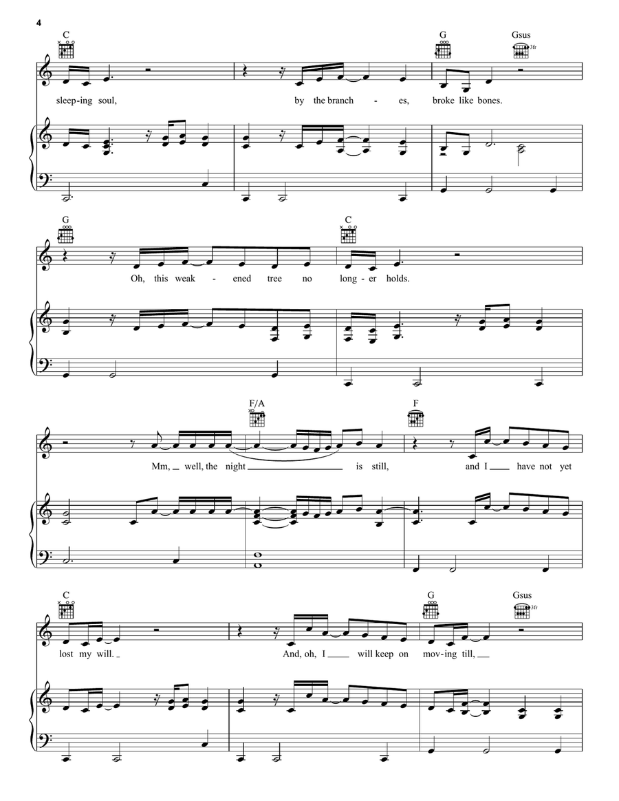 Guiding Light Guiding Light Piano, Vocal, Guitar scores gallery preview page 4