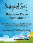 Barnyard Song Beginner Piano Sheet Music mini preview