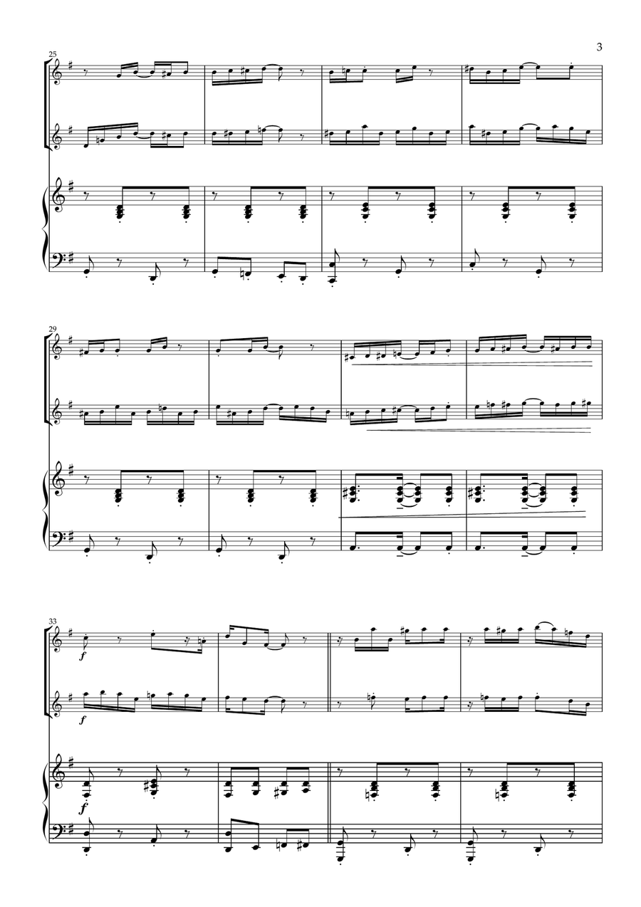 Liberty Rag. For Flute Duet and Piano Flute Duet scores gallery preview page 4