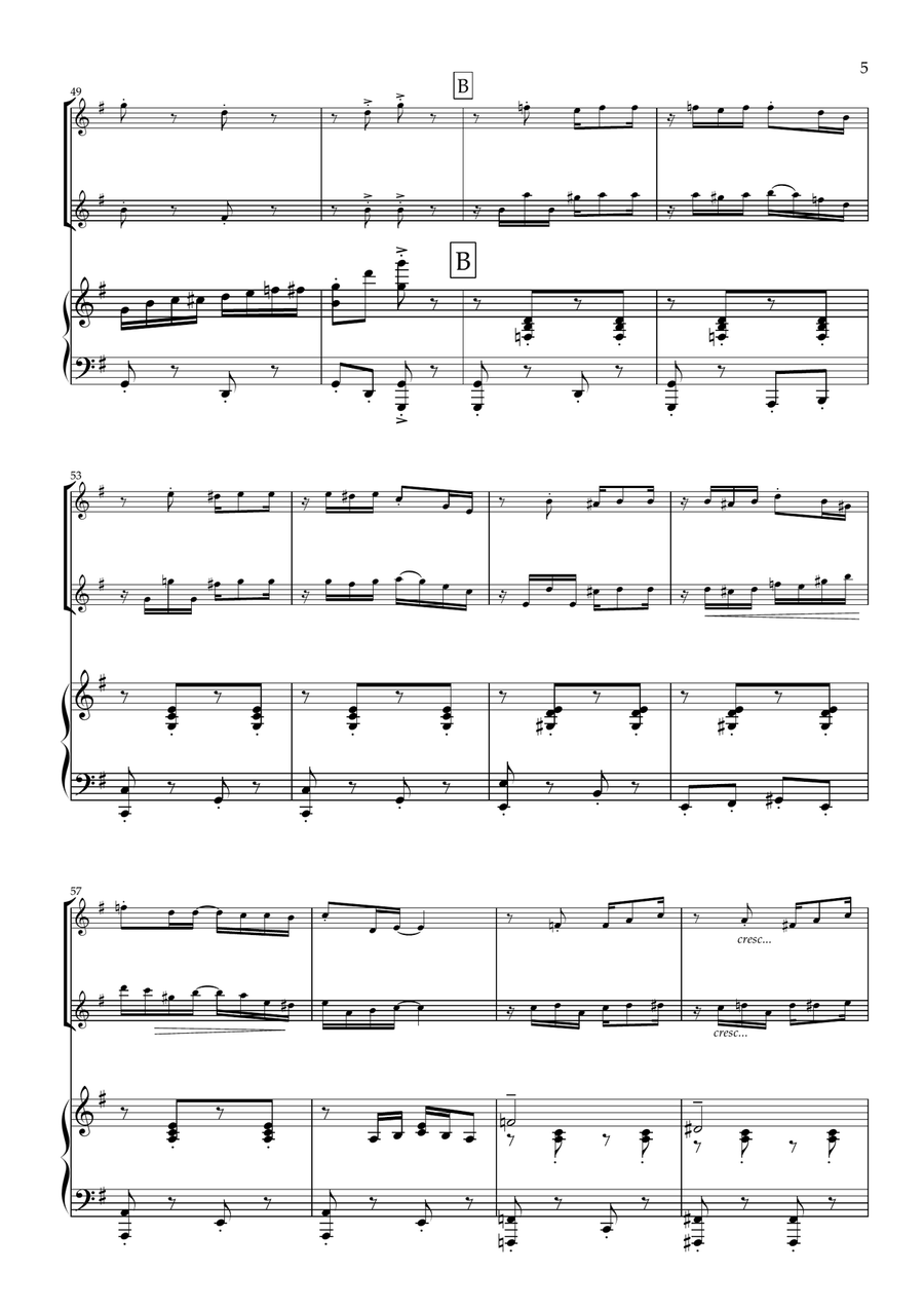 Liberty Rag. For Flute Duet and Piano Flute Duet scores gallery preview page 6