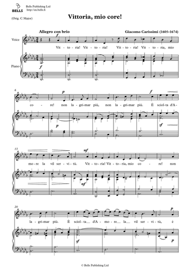 Vittoria, mio core! (D-flat Major)