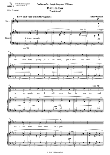 Balulalow (D Major)