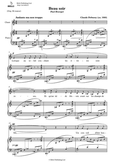 Beau soir (C Major)