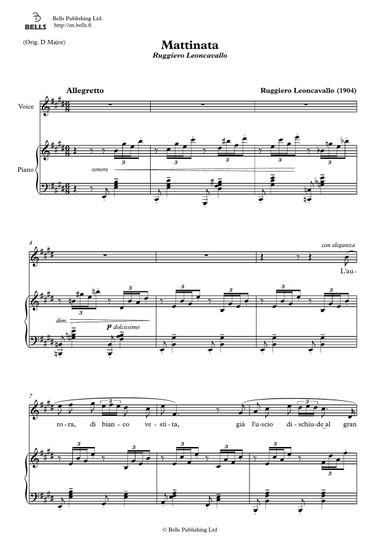 Mattinata (E Major)