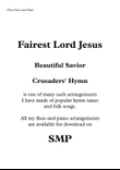 Fairest Lord Jesus (Beautiful Savior), for Flute Duet and Piano