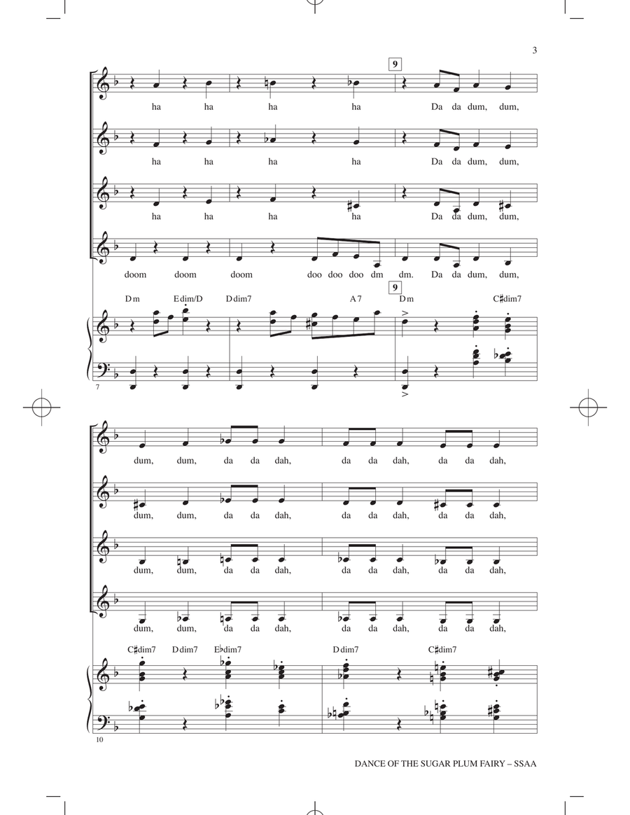 Dance Of The Sugar Plum Fairy (arr. Mark Brymer) SSA scores gallery preview page 2