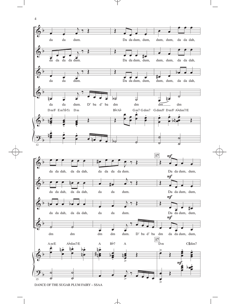 Dance Of The Sugar Plum Fairy (arr. Mark Brymer) SSA scores gallery preview page 3