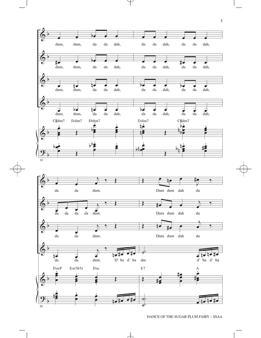 Dance Of The Sugar Plum Fairy (arr. Mark Brymer) SSA scores gallery preview page 4