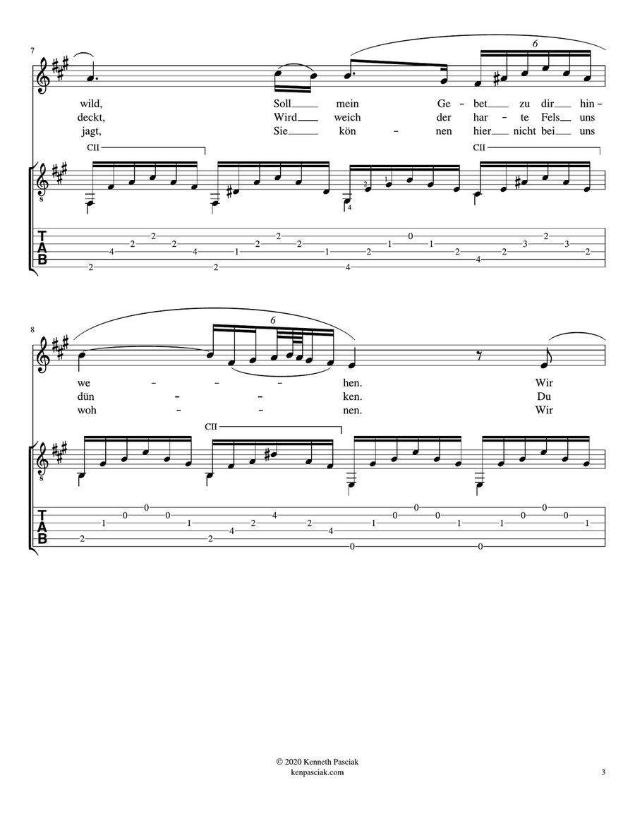 Ave Maria (for Voice and Guitar) Classical Guitar scores gallery preview page 5