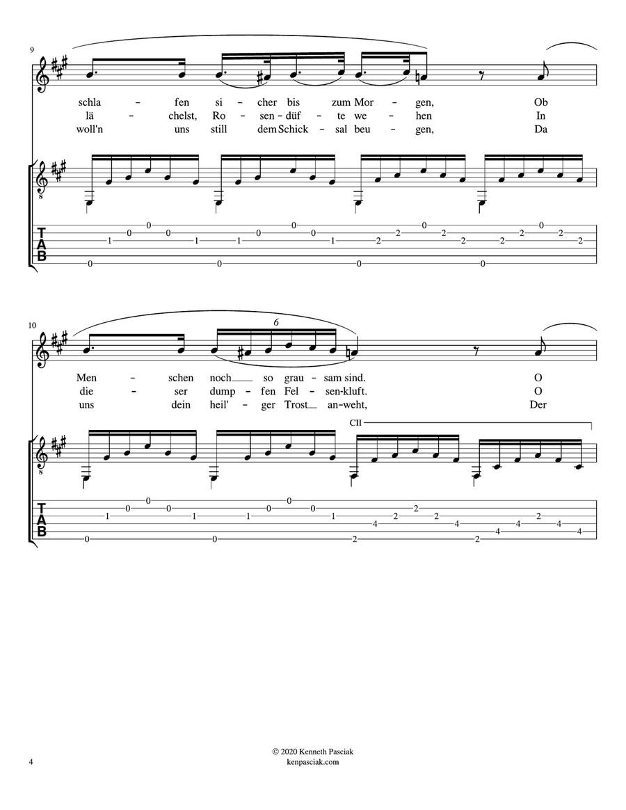 Ave Maria (for Voice and Guitar) Classical Guitar scores gallery preview page 6