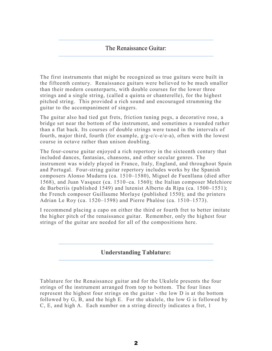 Adrian Le Roy: First Book of Guitar Tablature Classical Guitar scores gallery preview page 4