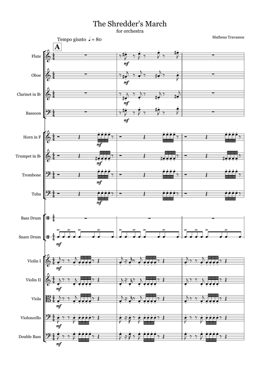 The Shredder's March for orchestra Full Orchestra scores gallery preview page 2
