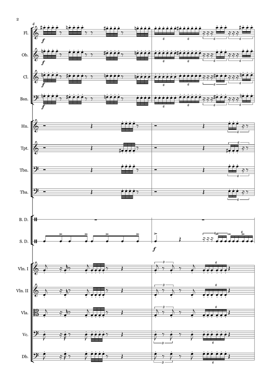The Shredder's March for orchestra Full Orchestra scores gallery preview page 3