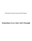 Sometimes Love Just Ain't Enough