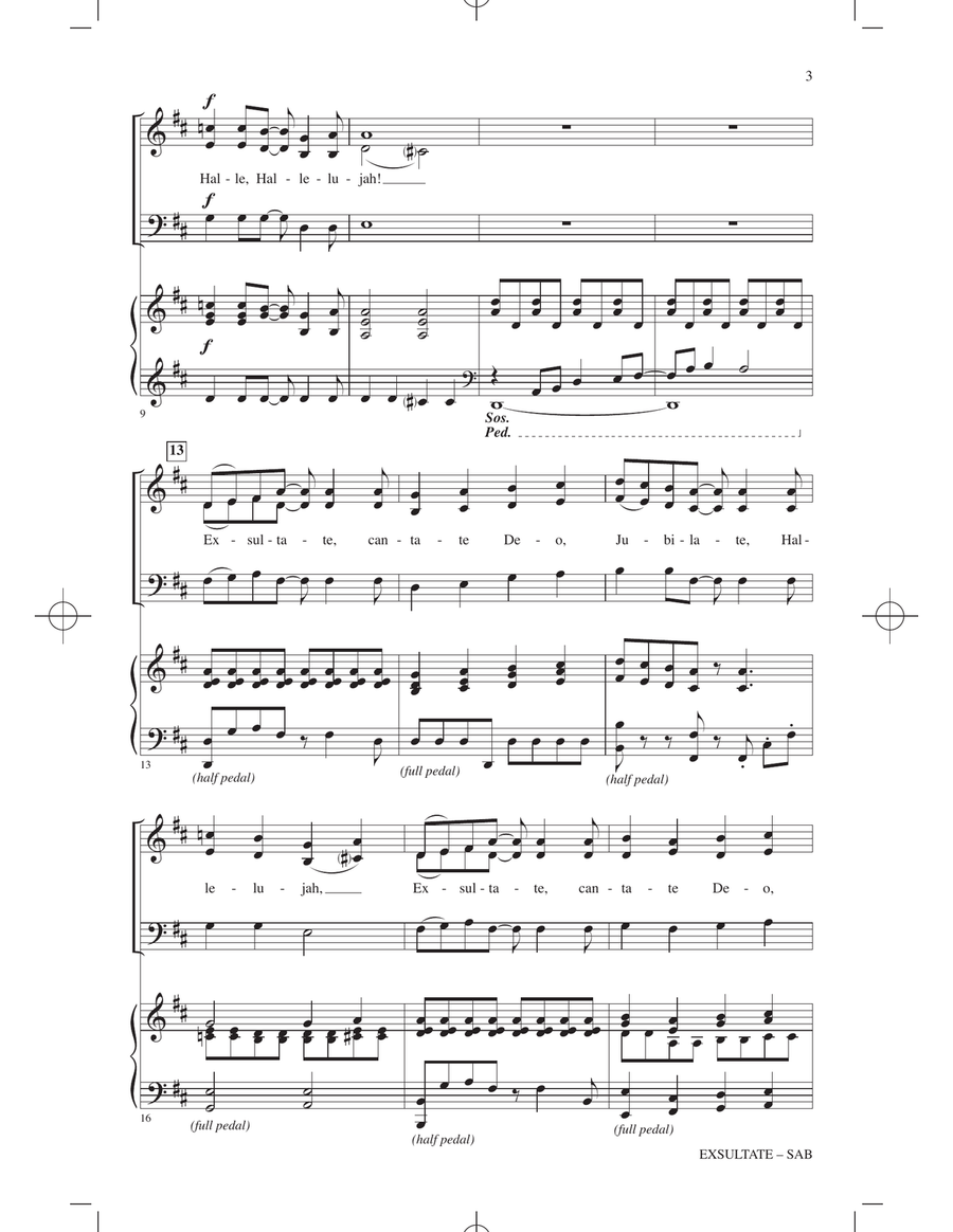 Exsultate Exsultate 3-Part scores gallery preview page 2