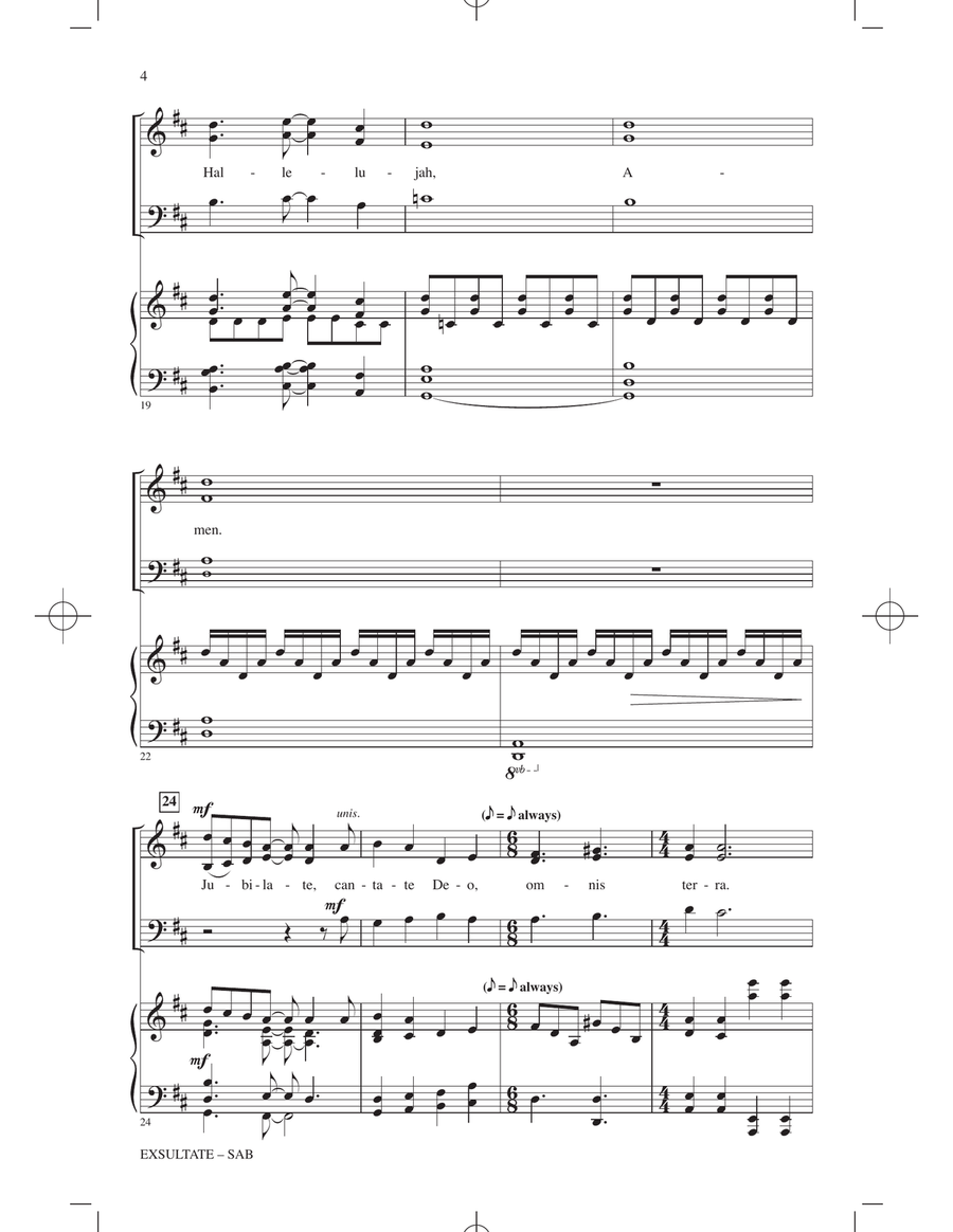 Exsultate Exsultate 3-Part scores gallery preview page 3