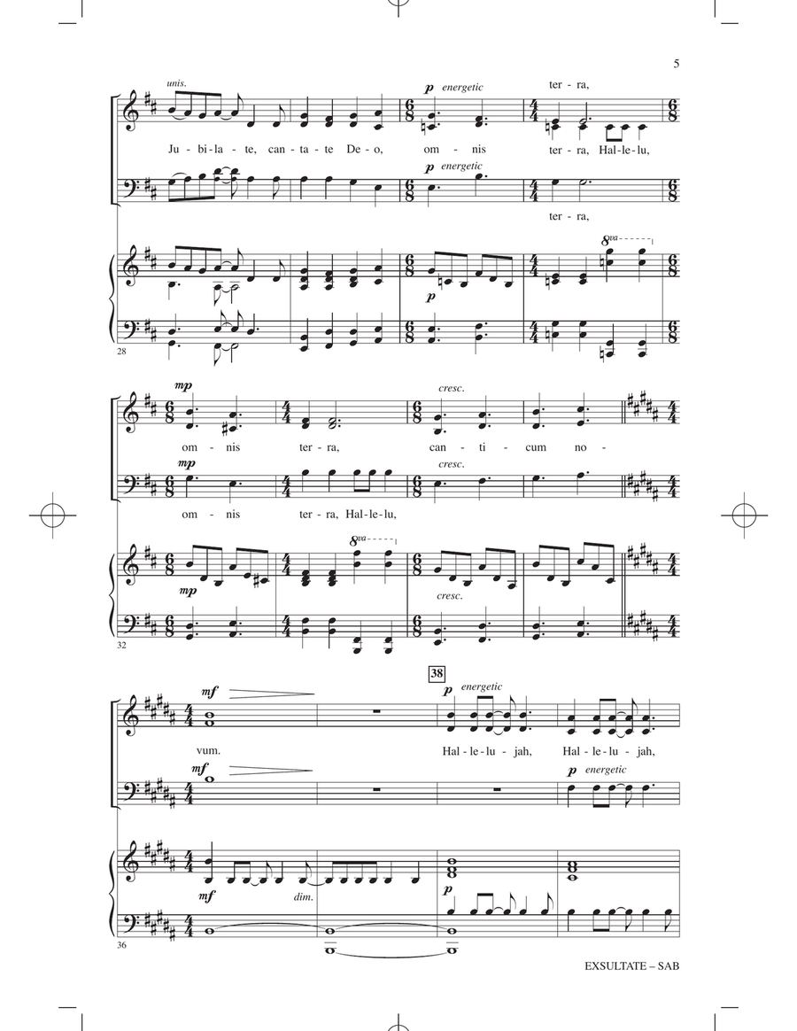 Exsultate Exsultate 3-Part scores gallery preview page 4
