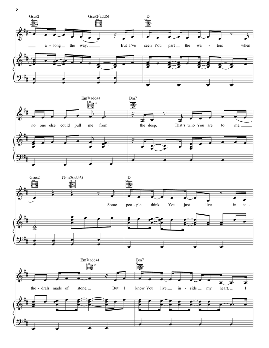 Who You Are To Me (feat. Lady A) Piano, Vocal, Guitar scores gallery preview page 2
