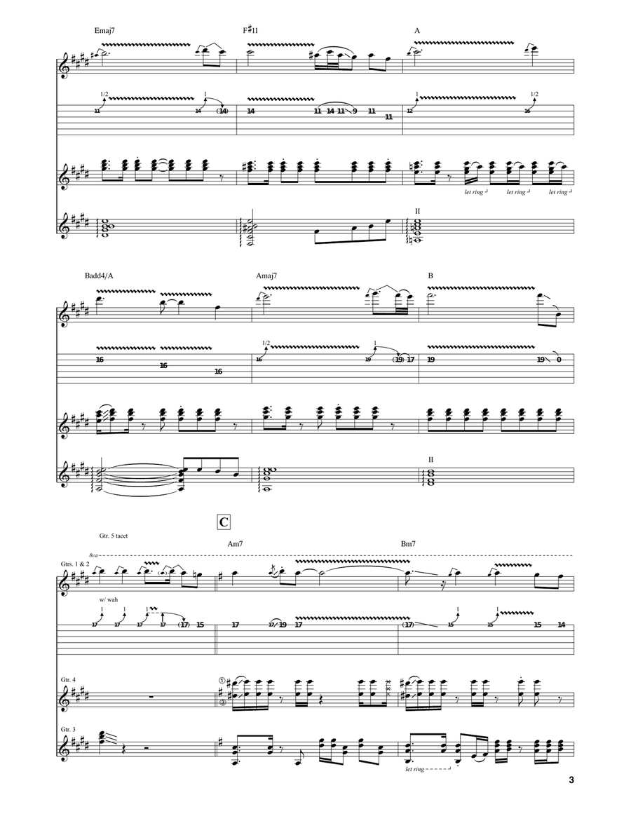 The Crying Machine The Crying Machine Guitar Tablature scores gallery preview page 3