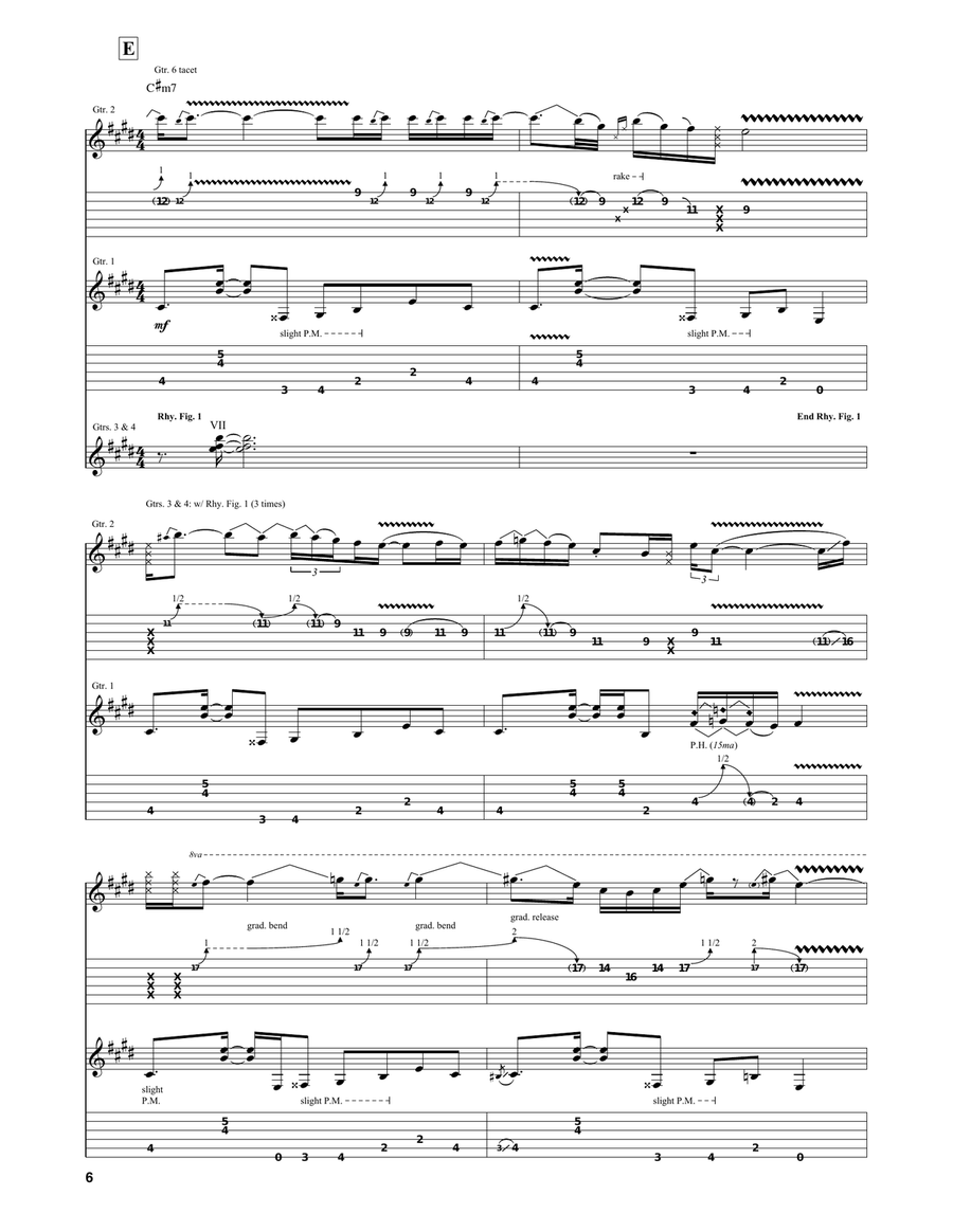 The Crying Machine The Crying Machine Guitar Tablature scores gallery preview page 6