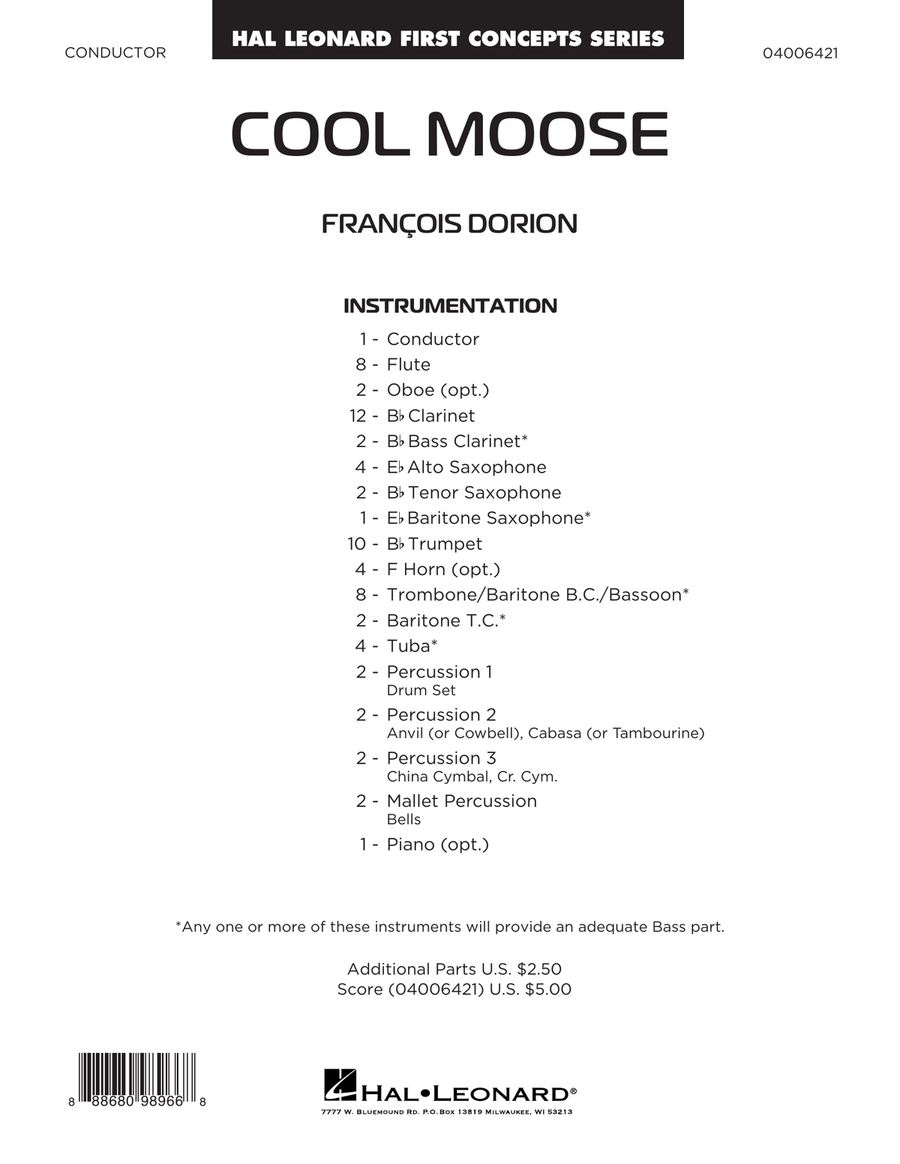 Cool Moose - Conductor Score (Full Score) Concert Band scores gallery preview page 1