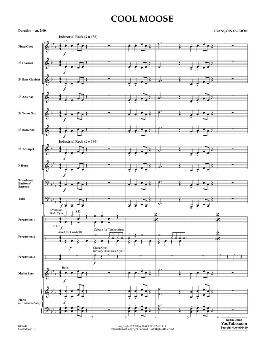 Cool Moose - Conductor Score (Full Score) Concert Band scores gallery preview page 3