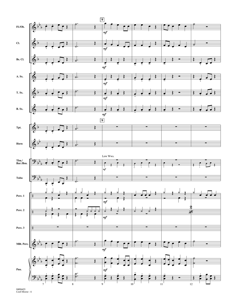 Cool Moose - Conductor Score (Full Score) Concert Band scores gallery preview page 4