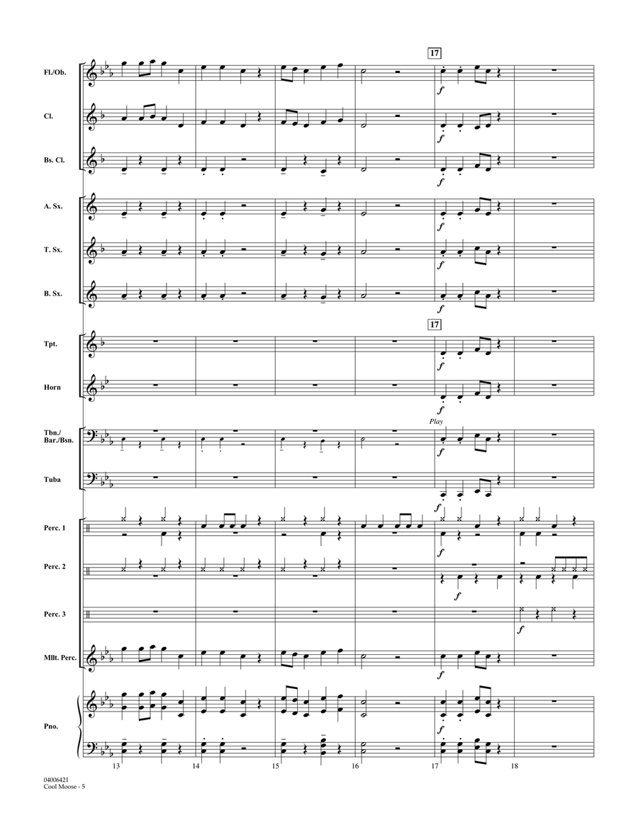 Cool Moose - Conductor Score (Full Score) Concert Band scores gallery preview page 5