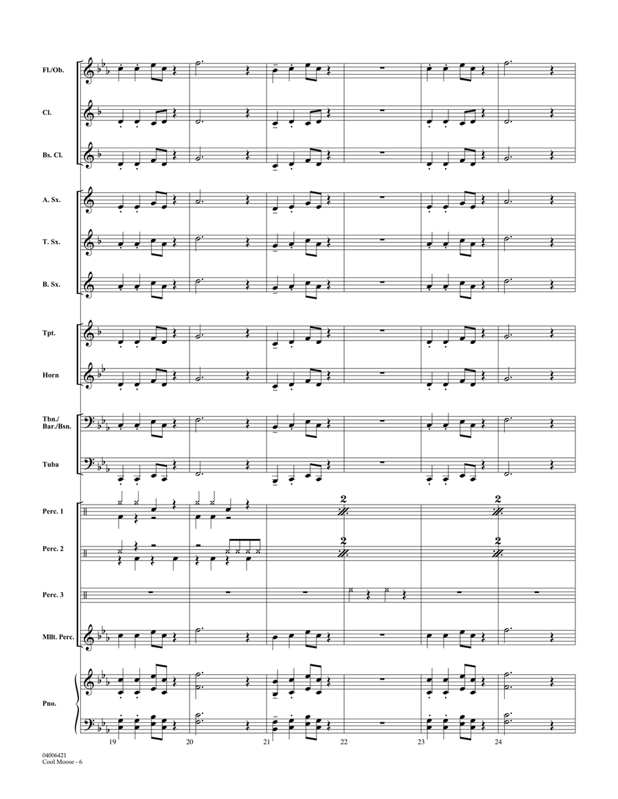 Cool Moose - Conductor Score (Full Score) Concert Band scores gallery preview page 6