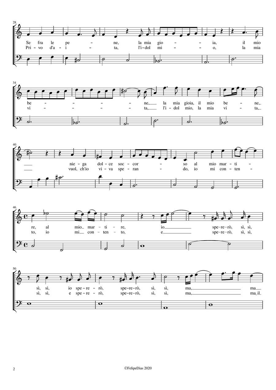 Spera mi disse amore Spera mi disse amore Voice Solo scores gallery preview page 2